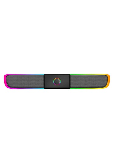 Mini Boyut Büyük Keyif Rgb Işıklı Usb Kablolu Hoparlör İç Mekanlar Ve Oyuncular İçin Etkileyici Ses
