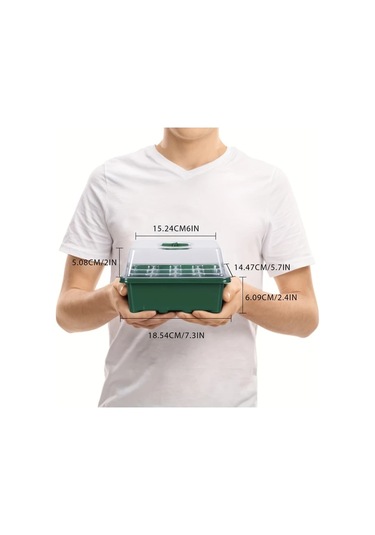 Willowhaven 10lu Tohum Başlatma Tepsisi 120 Hücre Yükseltilmiş Kapaklı Sera Bahçe