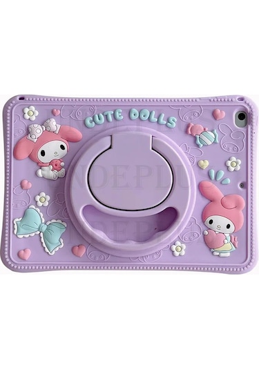 Samsung Uyumlu Galaxy Tab A8 10.5 Sm-x200 2021 Kılıf Cute Dolls Standlı Eğlenceli 3d Karekterli Çocuk Kılıfı Kılıf