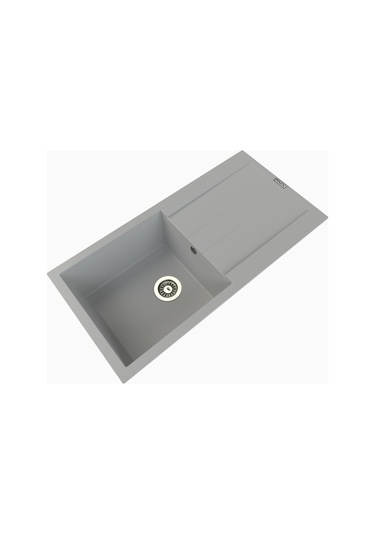 Polex Cristalüx Granit Evye P-X1 Gri Tezgah Altı Ve Tezgah Üstü Mutfak Evyesi 98x49.5 CM