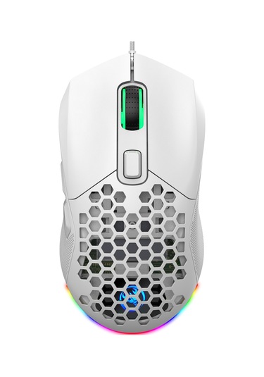 Springsun X300 Rgb Programlanabilir 6 Düğmeli Oyun Faresi - 7200 Dpı, Makro Kayıt, Ergonomik Tasarım Beyaz 001