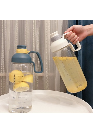 Geeroyoo Büyük Kapasiteli 1.8l Taşınabilir Spor Su Şişesi, Sızdırmaz Kapak Ve Dayanıklı Tasarım, Outdoor Ve Fitness İçin İdeal Beyaz