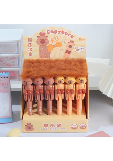 Okula Dönüş, 2 Adet Capybara Kalemi Seti 1.0mm - Siyah Mürekkep