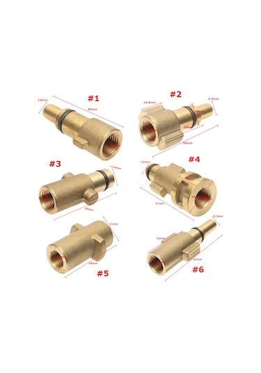 Padalink 6 Siyah Ve Decker Uyumlu Bakır Yüksek Basınç Köpük Nozzle - Araba Yıkama, Temizleme Ekipmanı Bağlantısı