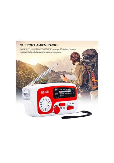 Tenfowee "am/fm Radyo, Güneş Enerjili Ve El Krikolu Şarjlı Acil Durum Çok Fonksiyonlu Radyo"