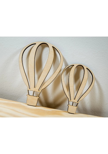 2'li Balon Konsept Tasarım Bebek Odası Çocuk Odası Kapı ve Duvar Süsü Dekorasyon Açık Kahverengi