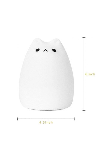 Gece Lambası, Çocuklar İçin Şarj Edilebilir Silikon Sevimli Çok Renkli