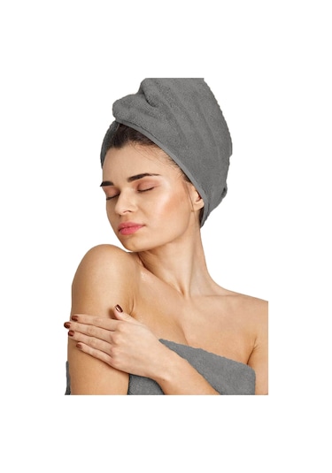 6 Lı Premium %100 Pamuklu Kuaför & Berber Saç Havlusu 50x90 Cm Gri
