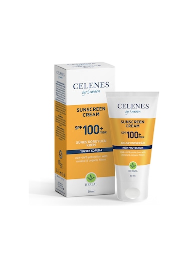 Celenes By Sweden Herbal Koruyucu Güneş Kremi SPF100 Max 50 ML