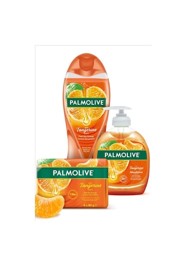 Palmolive Mandalina Kokulu Duş Jeli 500 Ml, 4x90 Gr Sabun, 500 Ml Sıvı Sabun