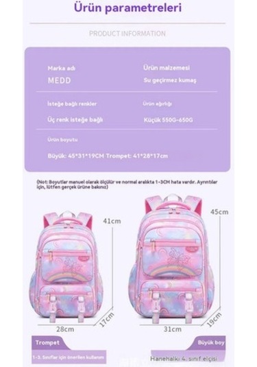 Yeni Ilköğretim Okulu Okul Çantası Hafif Kitap Çantası Büyük Kapasiteli Omuz Çantası 4-6 Sınıf Okul Çantası Büyük Boy 252lap Diğer