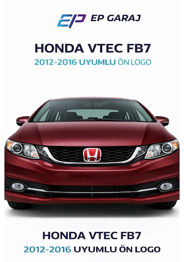 Honda Civic Fb7 2012-2016 Model Uyumlu  Ön Panjur Logo