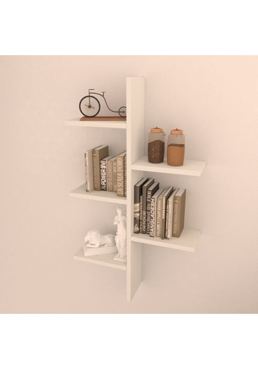 Rafkestir Anka Duvar Raf Seti Beyaz ( Parlak )
