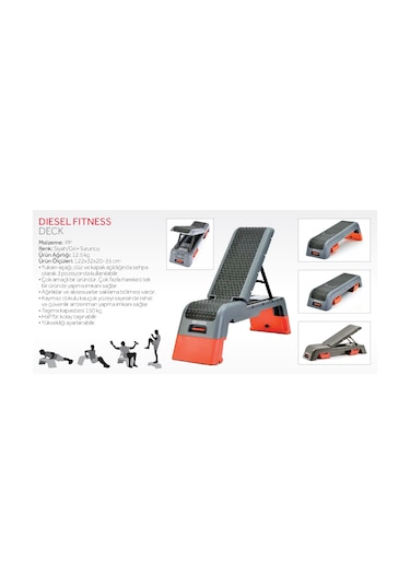 Diesel Fitness Deck-ayarlı Sehpa ve Step Tahtası