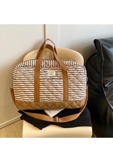 Jialan Anne Çantaları Annelik Hastane Çantası Büyük Kapitone Kahverengi