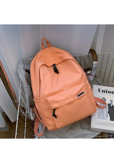 Snapbuy Kadın Moda Sırt Çantası - Büyük Kapasiteli, Rahat, Üniversite Öğrencileri İçin Yüksek Kaliteli Naylon Çanta Turuncu