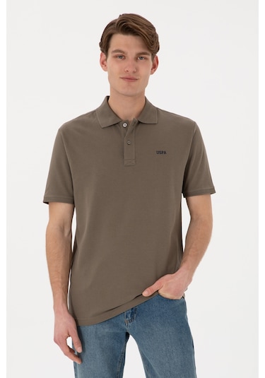 U.S. Polo Assn. Erkek Regular Fit Polo Yaka Vizon Basic Tişört 50306007-VR052 U.S. Polo Assn. Erkek Regular Fit Polo Yaka Vizon Basic Tişört 50306007-VR052