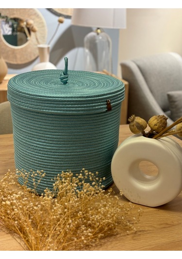 Victor Çok Amaçlı Düzenleyici Kapaklı Sepet,kapaklı Saksılık, Kapaklı Organizer 30x30 - Orta Boy Mavi