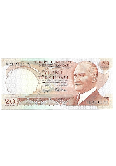 20 Lira 6.emisyon 3.tertip G71 311179 Wb0155