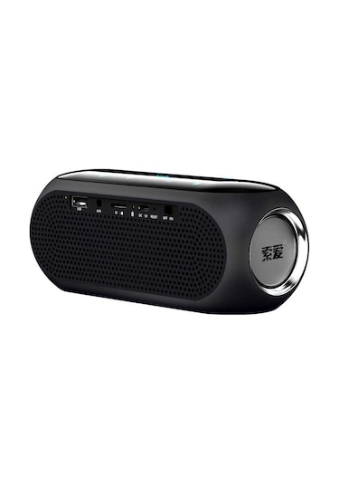 Soaiy S69 Taşınabilir Kablosuz Bluetooth Hoparlör - Dijital Saat & FM Radyo & USB & Hafıza Kartı - ZORE-219069
