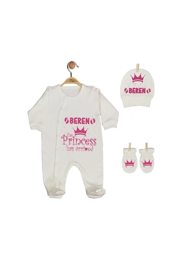 Pia Baby Gl 1906-04 İsme Özel Yastık Tulum Set Pembe