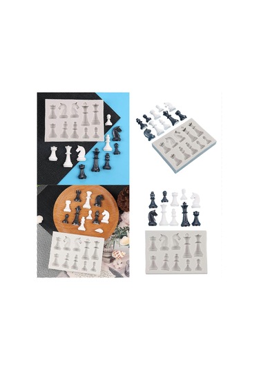 Satranç Taşı Silikon Kalıp 3d Uluslararası Satranç Reçine Kalıbı Diğer