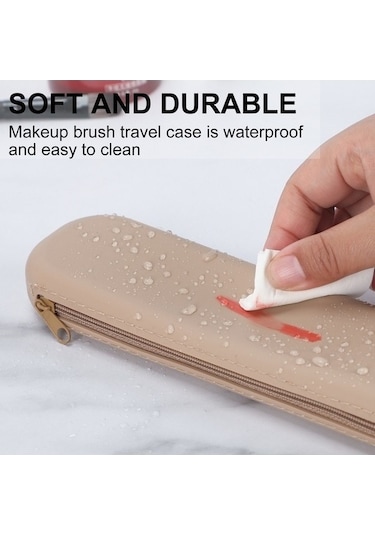 Tongxida Bosphorusboutique Tutucu Sr Sones Silikon Seyahat Saklama Makyaj Kutusu Kozmetik Fırça Düzenleyici Bej Askılı Çanta Diğer