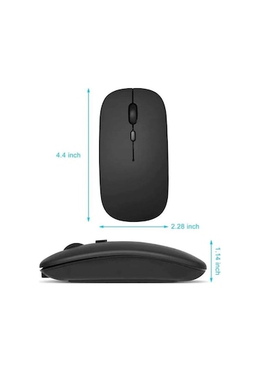 Kablosuz Mouse Şarjlı Bluetooth Wireless Çift Modlu Sessiz
