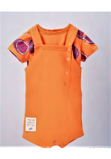 Moi Noi Baby Moi Noi Salopet Çıtçıtlı Turuncu-9123 Turuncu