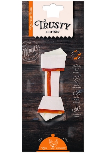 M-pets Trusty Chicken Tavuklu Düğüm Kemik 45 Gr 12,7 Cm