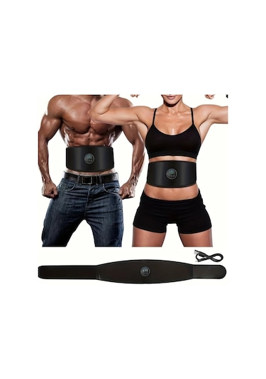 Fochsia Siyah Akıllı Masaj Kemeri Karın Kas Egzersiz Ekipmanı Ev Masaj Aleti Gri