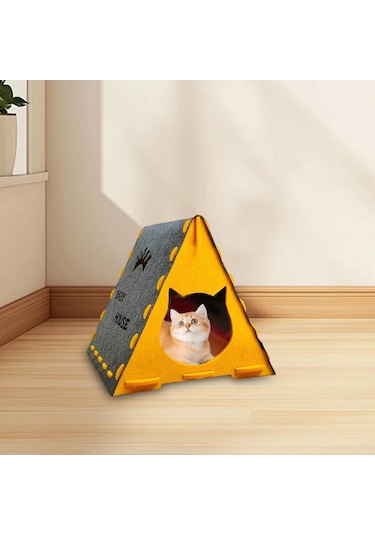 Suntek Keçe Kedi Evi İç Mekan Kullanımı Yatağı Mağara