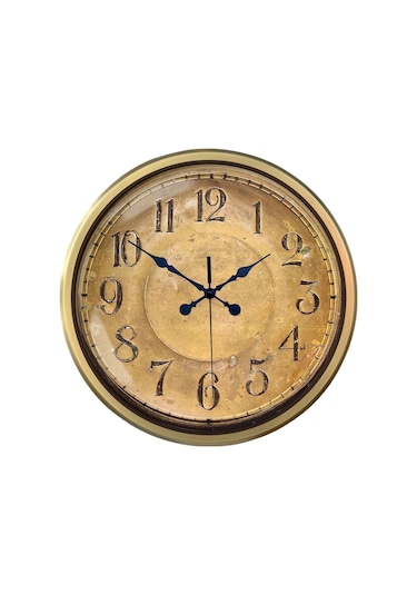 Büro Ev Ofis Hediyesi İçin 52cm Bronz Metal Retro Eskitme Duvar Saati Diğer