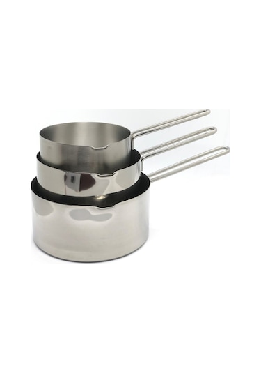 Kaçerola 3lü Sütlük Sos Tavası 12-14-16cm 430 Paslanmaz Çelik