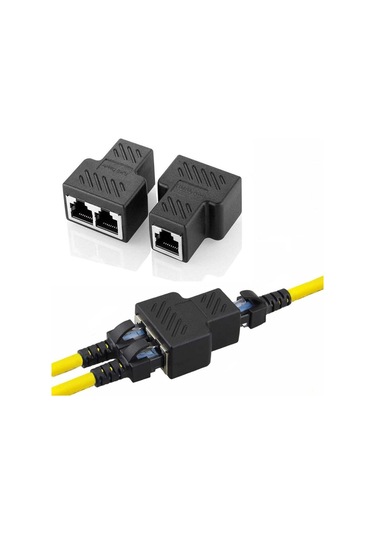 Rj45 Ayrıştırıcı Adaptörü, Usb 1 İla 2 Ağ Konnektörü Çift Lan Ethernet Soketi 8p8c Genişletici Fiş Kablosu Cat5, Cat5e, Cat6, Cat7