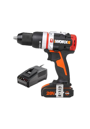 Worx Wx354.9c 20volt/2.0ah Li-ion Tek Akülü Kömürsüz Profesyonel Darbeli Şarjlı Matkap Fr Wx354.9c