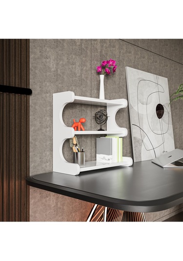 Alpa Ev Mobilya 3 Katlı Tezgah Üstü Mutfak Rafı, Baharatlık Ve Modern Düzenleyici Tasarım Beyaz