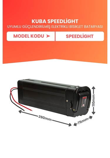 Kuba Speedlight Uyumlu 36v 20ah Yüksek Kapasite Batarya