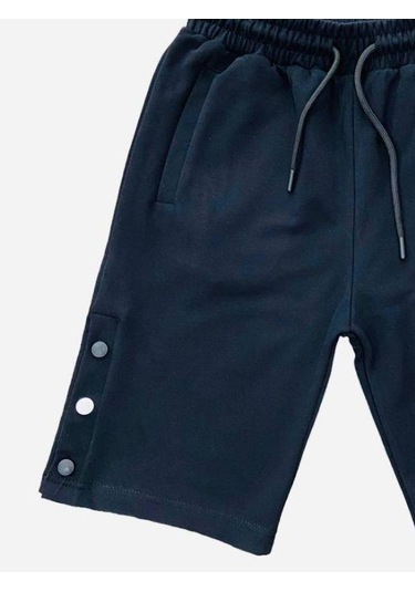 Çocuk Çıtçıtlı Şort-14547 Siyah