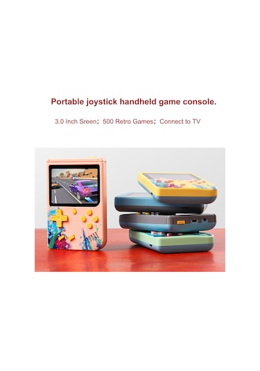 Vkemall G50 3.0 İnç Tam Renkli Ekran El Oyun Konsolu 500 Retro Oyun Taşınabilir Oyun Kon
