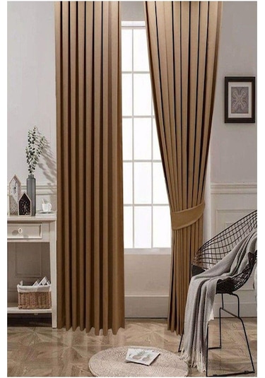 Devetüyü Ada Fon Perde Normal Pile 1'e 2,5 Pile-devetüyü Deve Tüyü