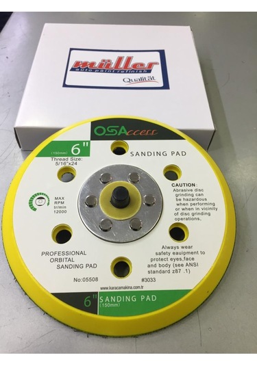 Müller 6 Delik Zımpara Tabanı Kalın 150 Çap