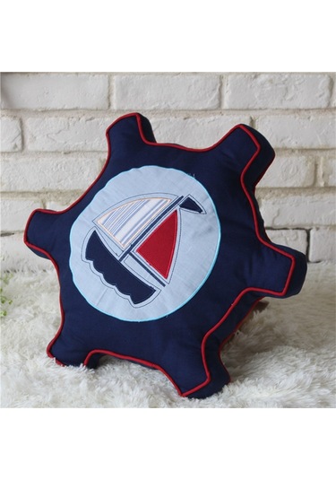 Sones Korsan Tarzı Yastık Yatak Sırt Desteği Yastık İçi Yastıklı Yastık, Boyut: 47 X 47 Cm Mavi