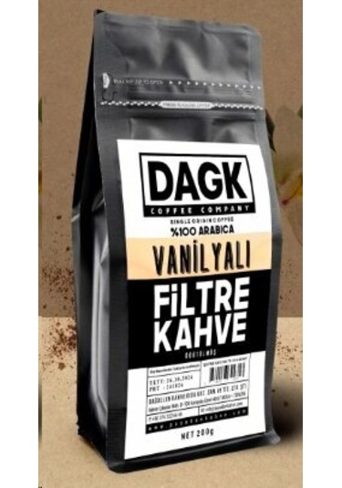 Dagk Vanilyalı Filtre Kahve 200 Gr Çekirdek