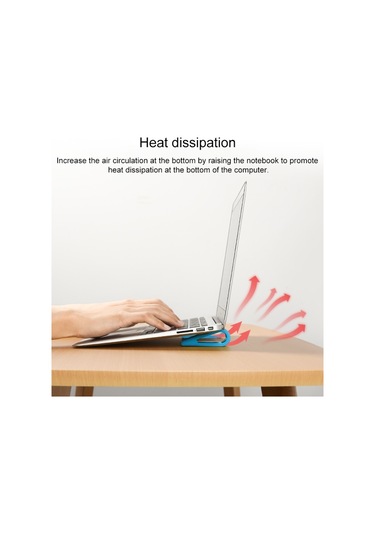 2 Adet Basit Dizüstü Bilgisayar Braketi Ayarlanabilir Yükseklik Isı Dağılımı Taban Ped Tutucu Artırmak Red