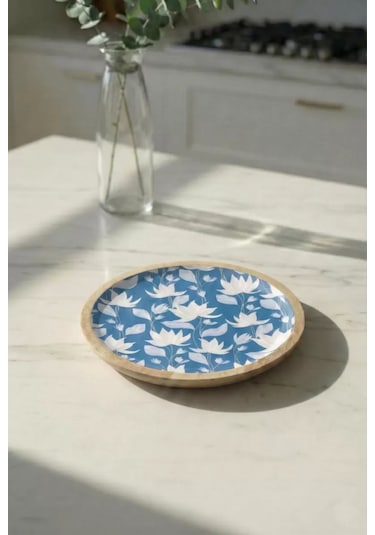 Mango Agacı Pasta Tabağı & Sunum Tabağı 20 Cm Desenli çok renkli