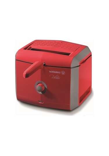 Korkmaz A486-02 Vertex 900 W Fritöz Kırmızı