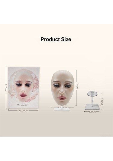 Yifomall Yüz Makyaj Pratik Paneli - Kaş Ve Fondöten Uygulama Maskesi Stand Dahil