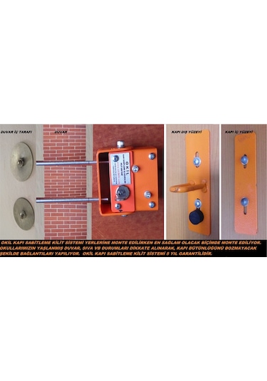 Okil Kapı Sabitleme Kilidi Üçgen Anahtarlı N11.692