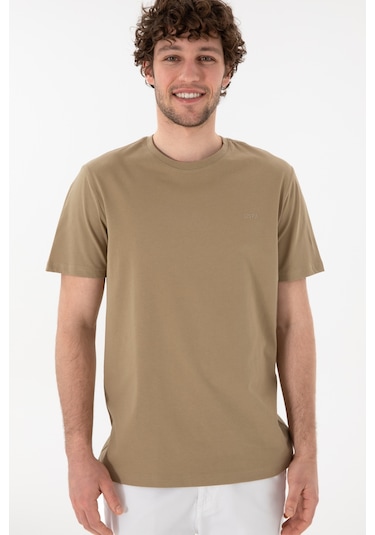 U.S. Polo Assn. Erkek Regular Fit Bisiklet Yaka Haki Basic Tişört 50305928-VR027 U.S. Polo Assn. Erkek Regular Fit Bisiklet Yaka Haki Basic Tişört 50305928-VR027